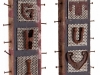 Twenty-Six Rusty Letters on Two Old Posts (detail), 2010